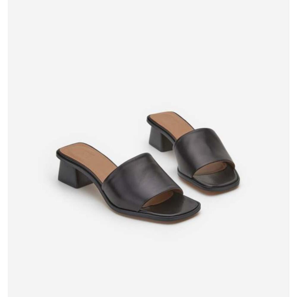 Flattered Jody Leather Square Toe Sandals Size 37